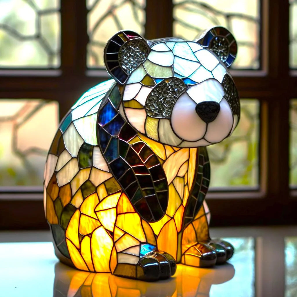 Moderne Tischlampe aus Metall und Glas mit warmweißer Beleuchtung für Wohnzimmer, Schlafzimmer und Büro