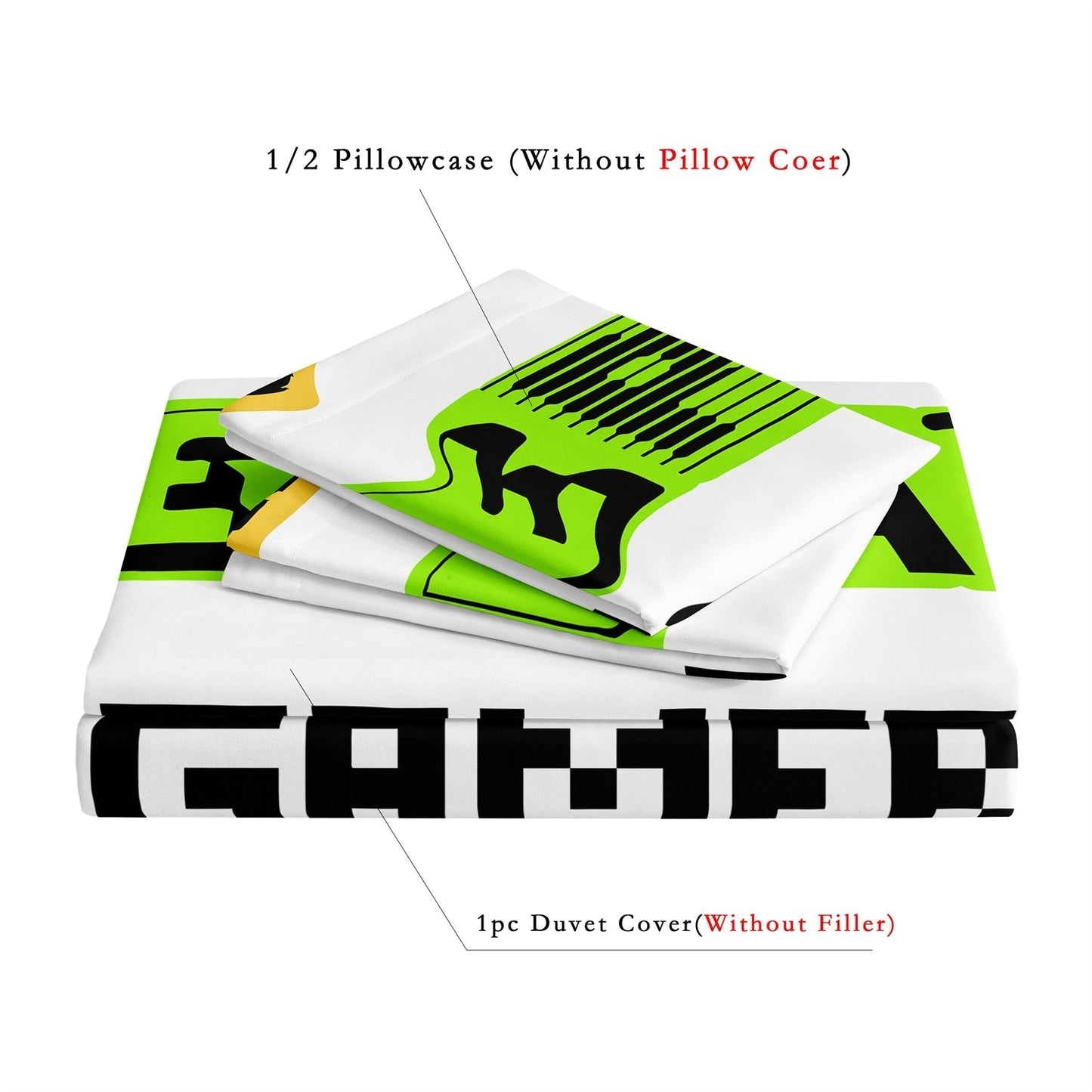 Kinder Bettwäsche-Set mit Gamer-Motiv für Einzelbetten