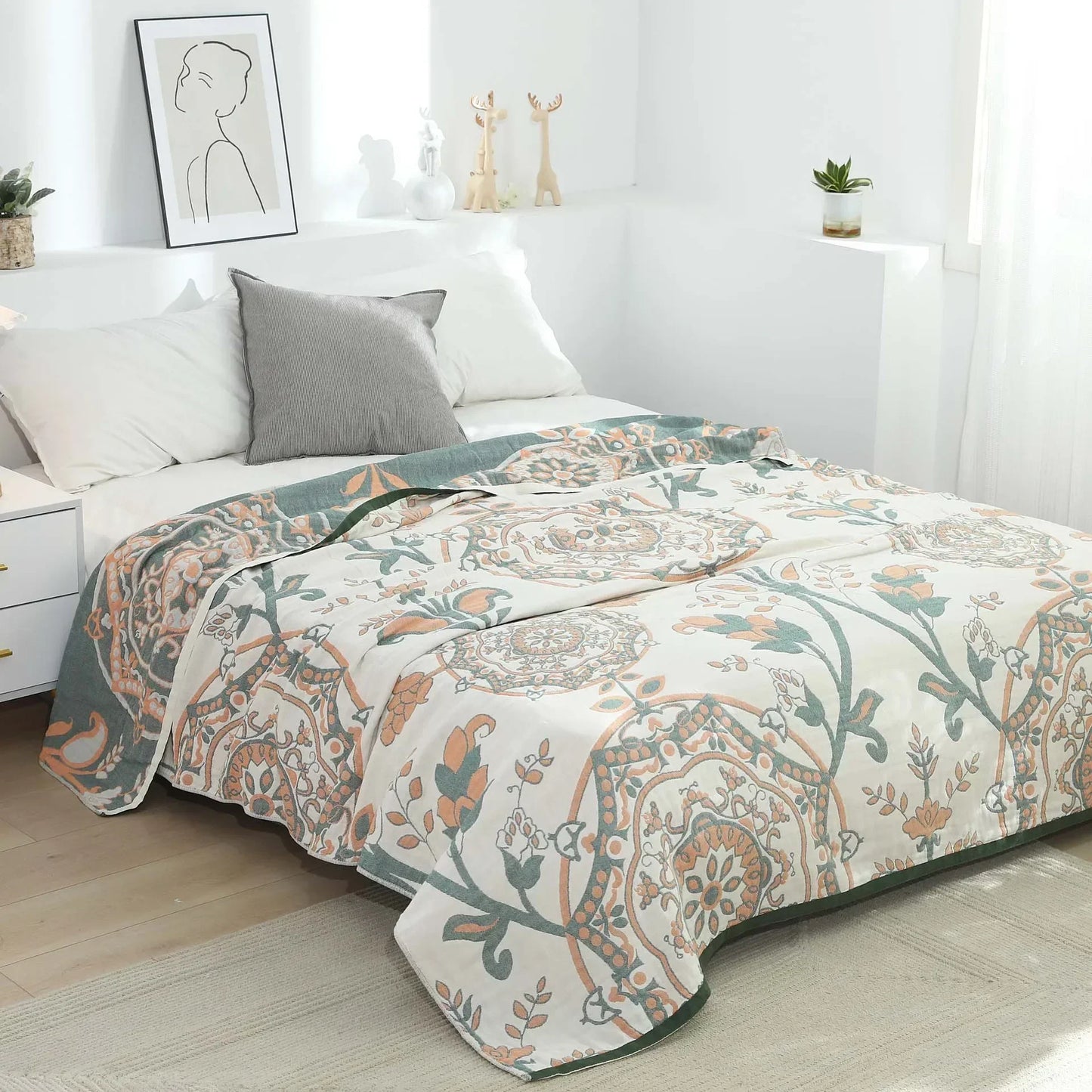 Gaze Sommerdecke mit atmungsaktiver Struktur für Wohnräume und Schlafzimmer