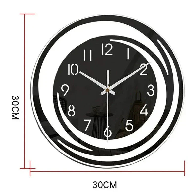 Wanduhr aus Acryl mit geräuschlosem Mechanismus und modernem skandinavischem Design