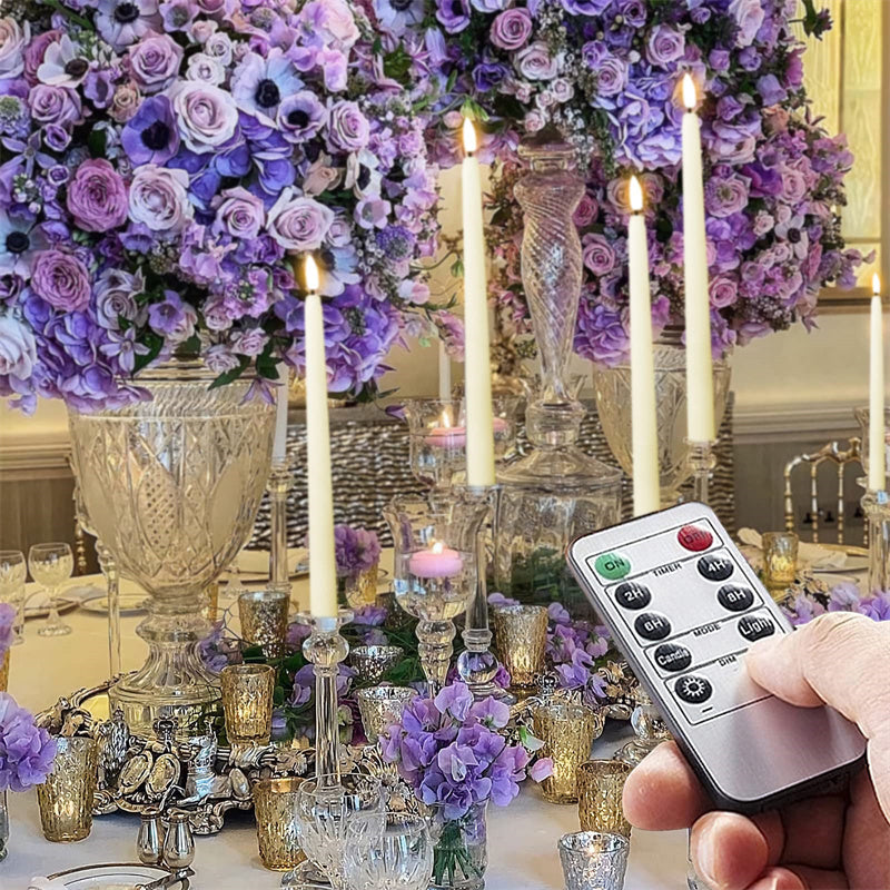 Stehende LED-Kerzen mit Fernbedienung und Timer für sichere Innenbeleuchtung