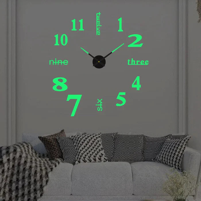 DIY Wanduhr mit individuell anpassbarem Design und großen Abmessungen für Wohnzimmer und Büro