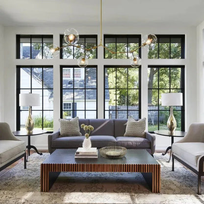 Sputnik Deckenleuchte aus Glas mit verzweigten Armen und Blasenglas-Kugeln für Wohn- und Esszimmer