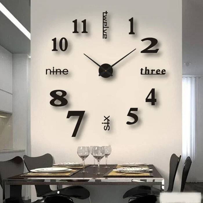DIY Wanduhr mit individuell anpassbarem Design und großen Abmessungen für Wohnzimmer und Büro