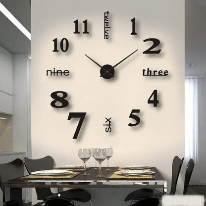DIY Wanduhr mit individuell anpassbarem Design und großen Abmessungen für Wohnzimmer und Büro