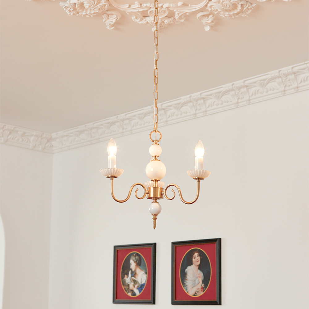 Glas-Kronleuchter mit verstellbarer Kettenlänge und E14-Fassung für Schlafzimmer und Wohnzimmer