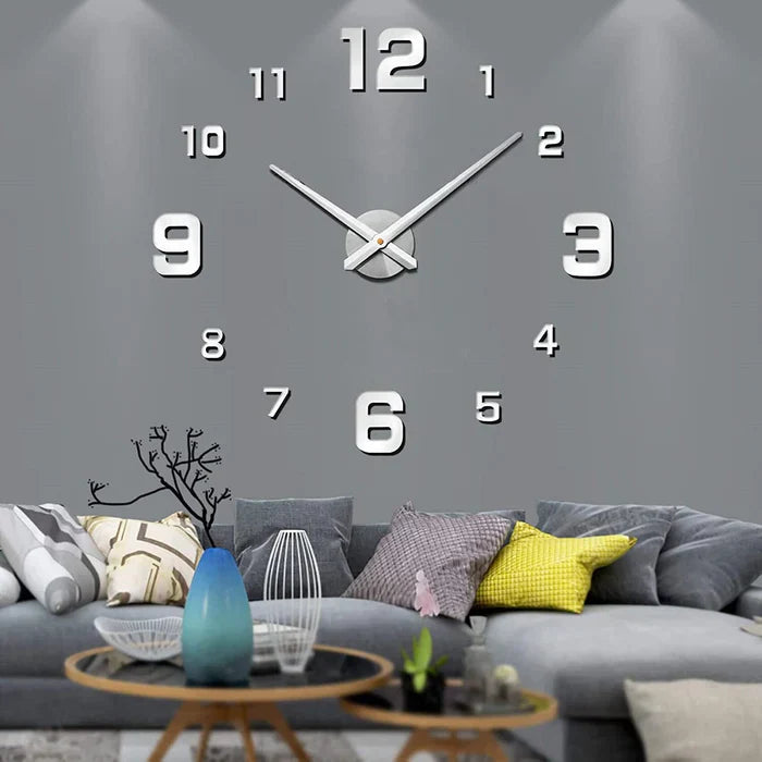 DIY Wanduhr mit individuell anpassbarem Design und großen Abmessungen für Wohnzimmer und Büro