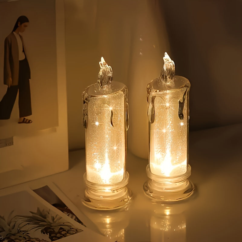 LED Kerzen Set ohne Flamme mit Batteriebetrieb für stimmungsvolle Innenbeleuchtung