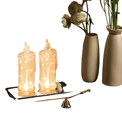 LED Kerzen Set ohne Flamme mit Batteriebetrieb für stimmungsvolle Innenbeleuchtung