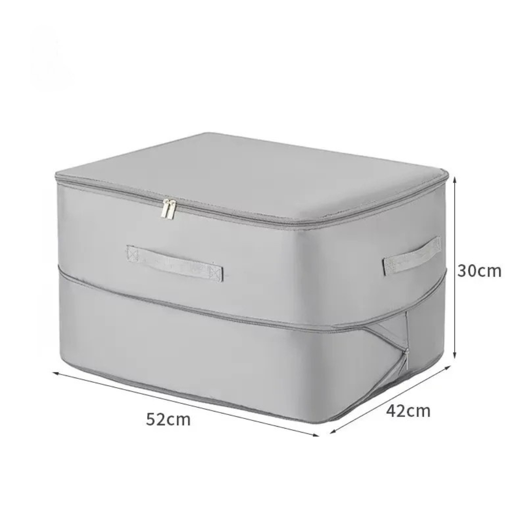Vakuumfreie Kompressions-Aufbewahrungstasche mit Doppelkammer-System für Kleidung und Bettwaren