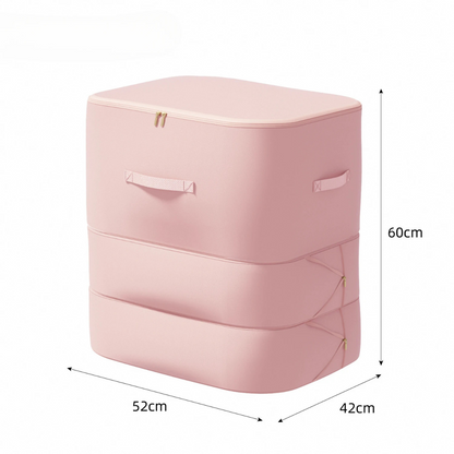 Vakuumfreie Kompressions-Aufbewahrungstasche mit Doppelkammer-System für Kleidung und Bettwaren