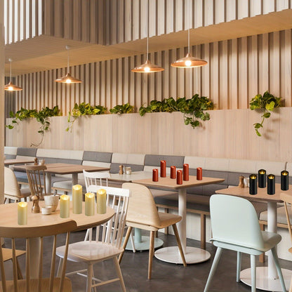 LED Kerzen Set mit Fernbedienung – 5-teilig, Schwarzes Design, Flammenlose Beleuchtung