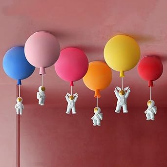 LED Deckenleuchte mit Mond- und Astronauten-Design für Kinder- und Schlafzimmer