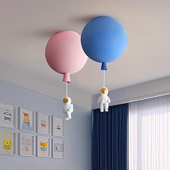 LED Deckenleuchte mit Mond- und Astronauten-Design für Kinder- und Schlafzimmer