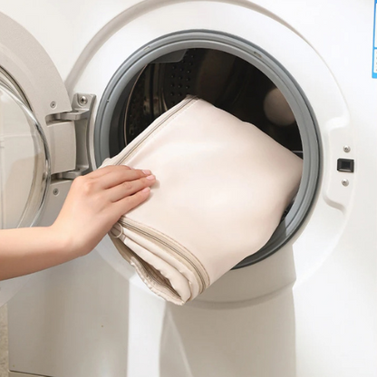 Vakuumfreie Kompressions-Aufbewahrungstasche mit Doppelkammer-System für Kleidung und Bettwaren