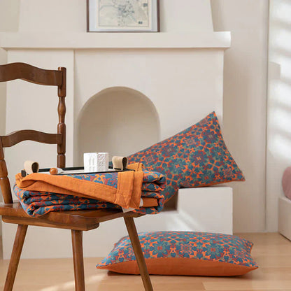 Decke mit Blumenmuster für Schlafzimmer – Mehrlagiges Design für Wärme und Wohnkomfort