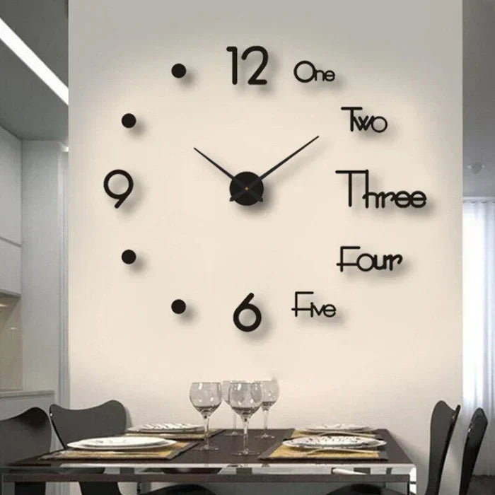 DIY Wanduhr mit individuell anpassbarem Design und großen Abmessungen für Wohnzimmer und Büro
