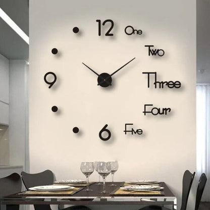 DIY Wanduhr mit individuell anpassbarem Design und großen Abmessungen für Wohnzimmer und Büro