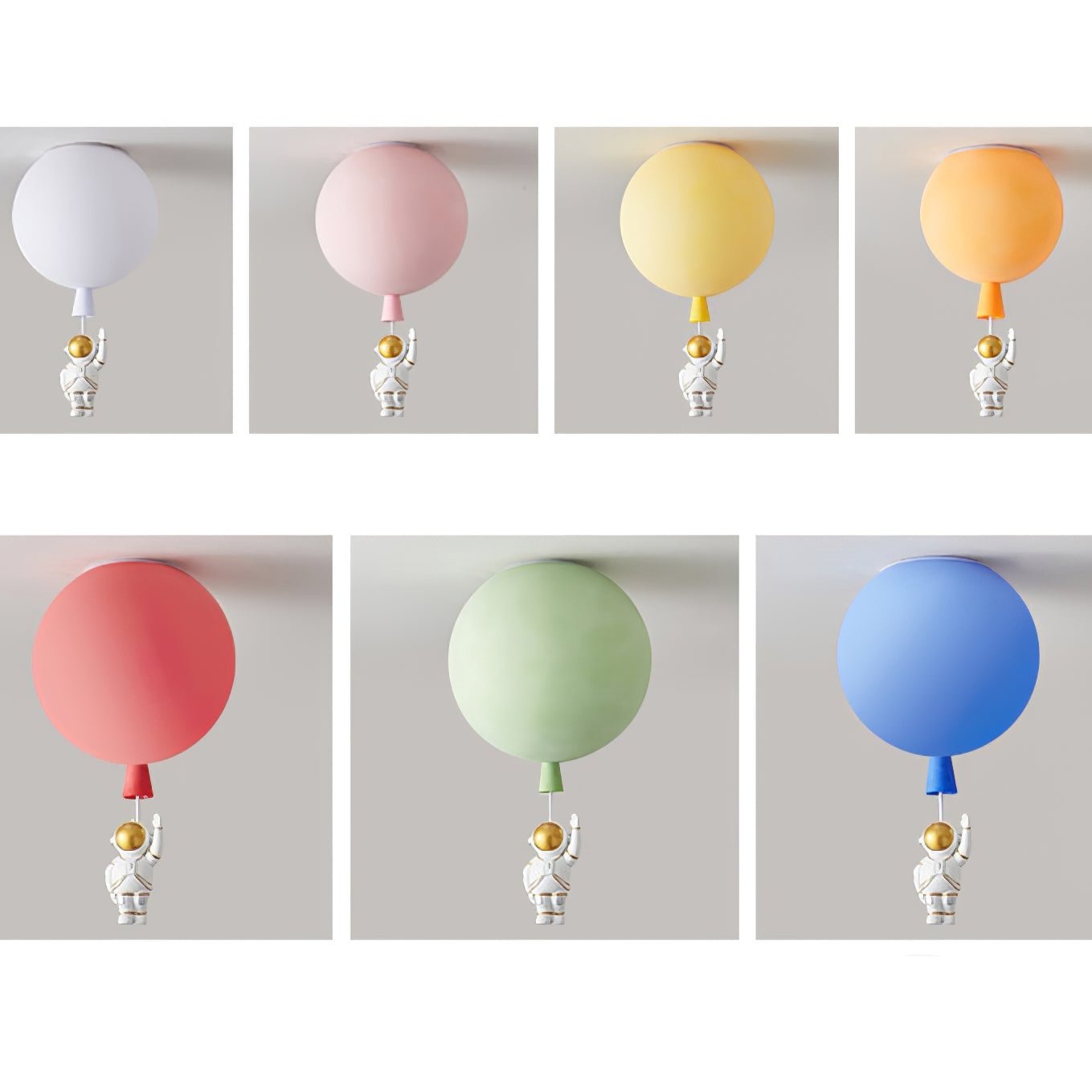 LED Deckenleuchte mit Mond- und Astronauten-Design für Kinder- und Schlafzimmer