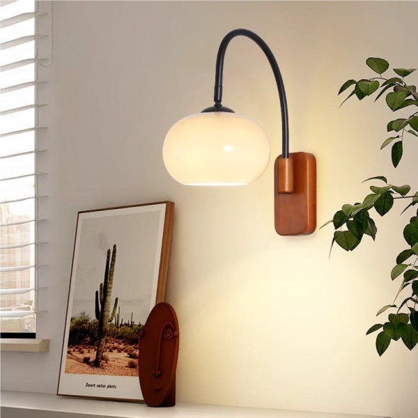 Wandlampe aus Persimmon-Glas mit drehbarem Design für moderne Innenräume