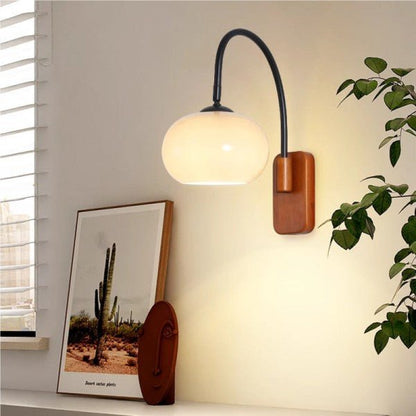 Wandlampe aus Persimmon-Glas mit drehbarem Design für moderne Innenräume