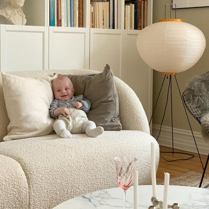 Reispapier Stehlampe mit Metallrahmen für Wohn- und Schlafzimmer