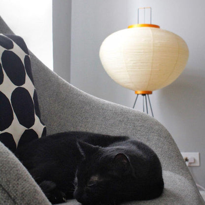 Reispapier Stehlampe mit Metallrahmen für Wohn- und Schlafzimmer