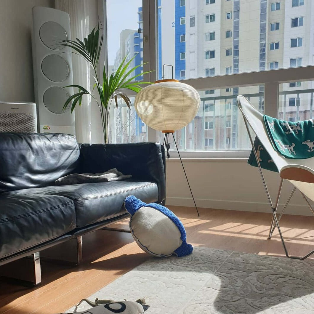 Reispapier Stehlampe mit Metallrahmen für Wohn- und Schlafzimmer