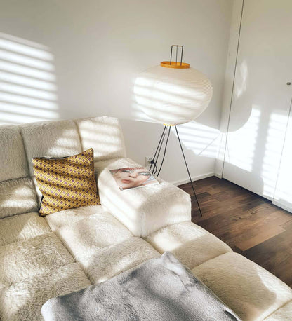 Reispapier Stehlampe mit Metallrahmen für Wohn- und Schlafzimmer