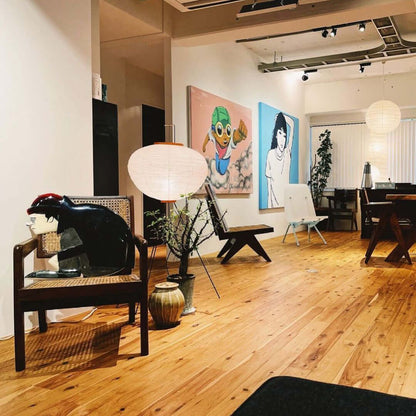 Reispapier Stehlampe mit Metallrahmen für Wohn- und Schlafzimmer