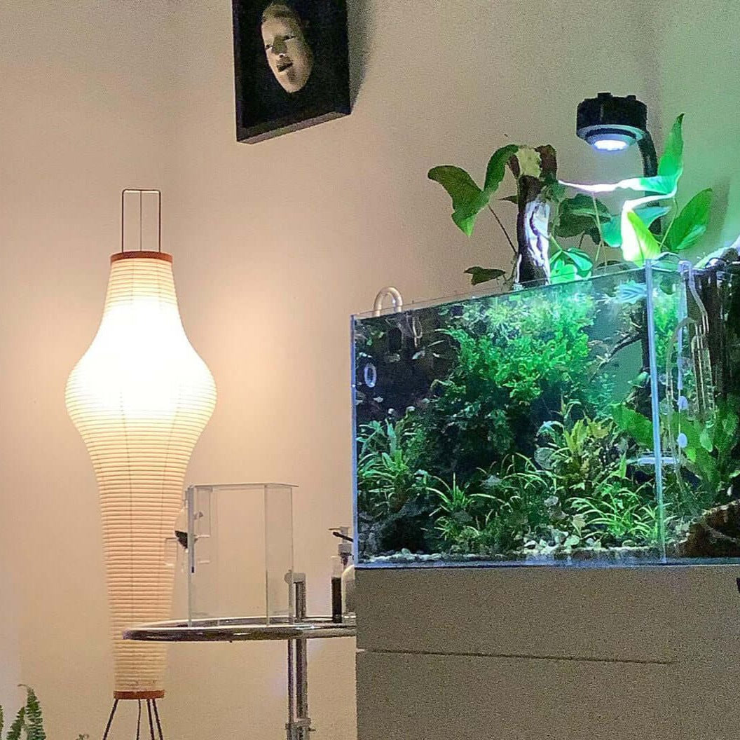 Reispapier Stehlampe mit Metallrahmen für Wohn- und Schlafzimmer