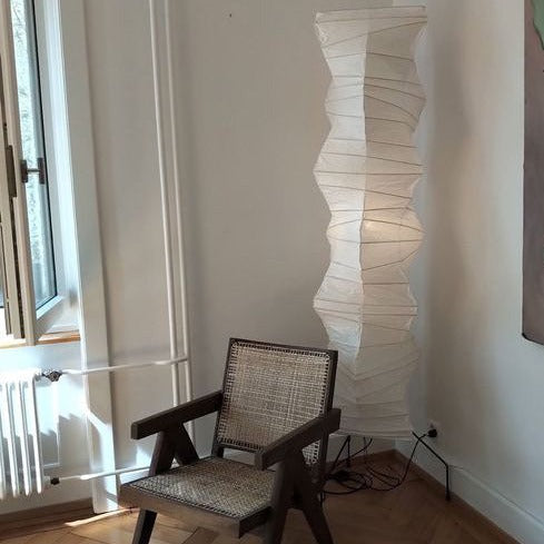 Reispapier Stehlampe mit Metallrahmen für Wohn- und Schlafzimmer