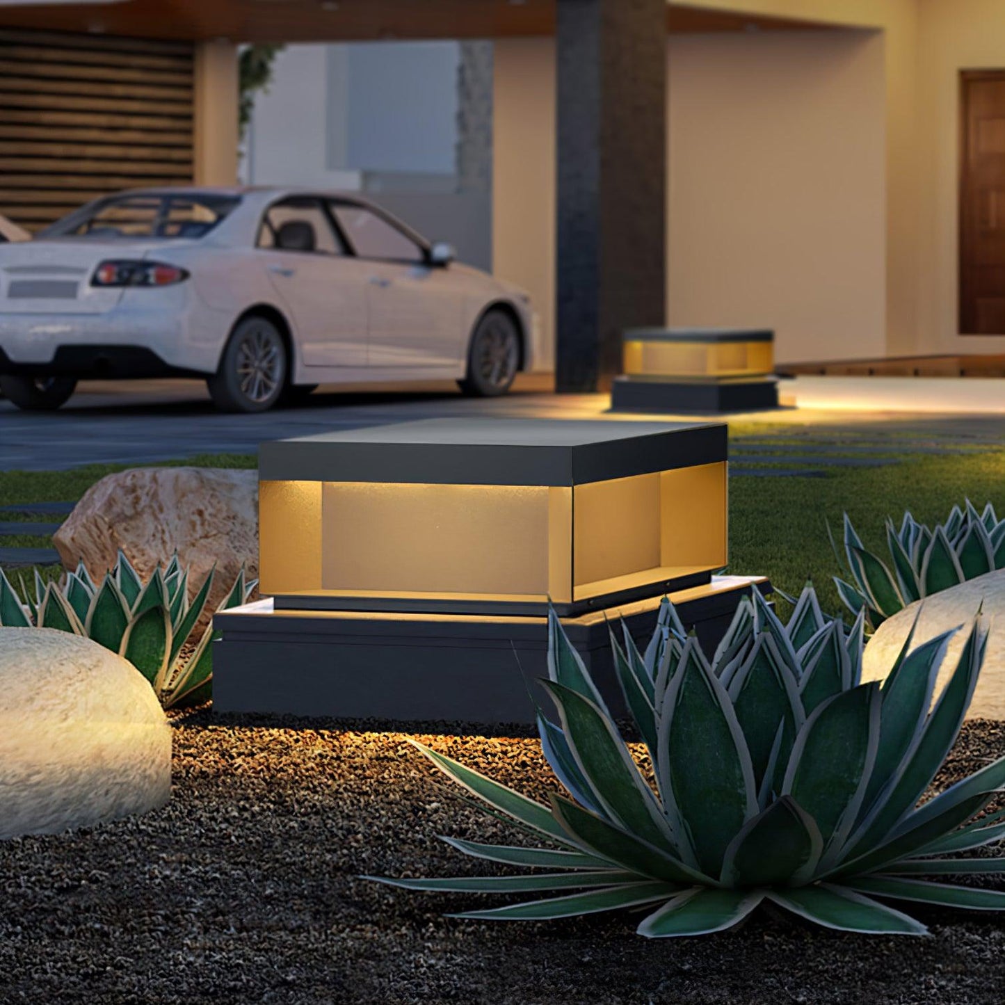 Solarlampe für Außenbereiche mit wetterfester IP65-Leuchte und Acrylabdeckung