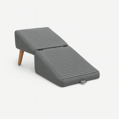 Hunde-Pouf-Rampe mit rutschfester Oberfläche und stabiler Holzkonstruktion für Sofa und Bett