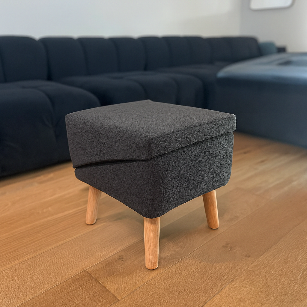 Hunde-Pouf-Rampe mit rutschfester Oberfläche und stabiler Holzkonstruktion für Sofa und Bett