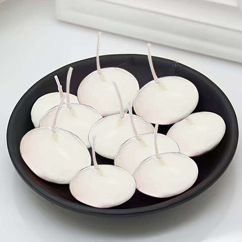 Schwimmende Teelichter mit ruhigem Flammenbild für Hochzeit und Feier