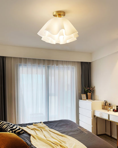 Deckenlampe mit gefaltetem Design aus Kupfer für Wohnzimmer und Schlafzimmer