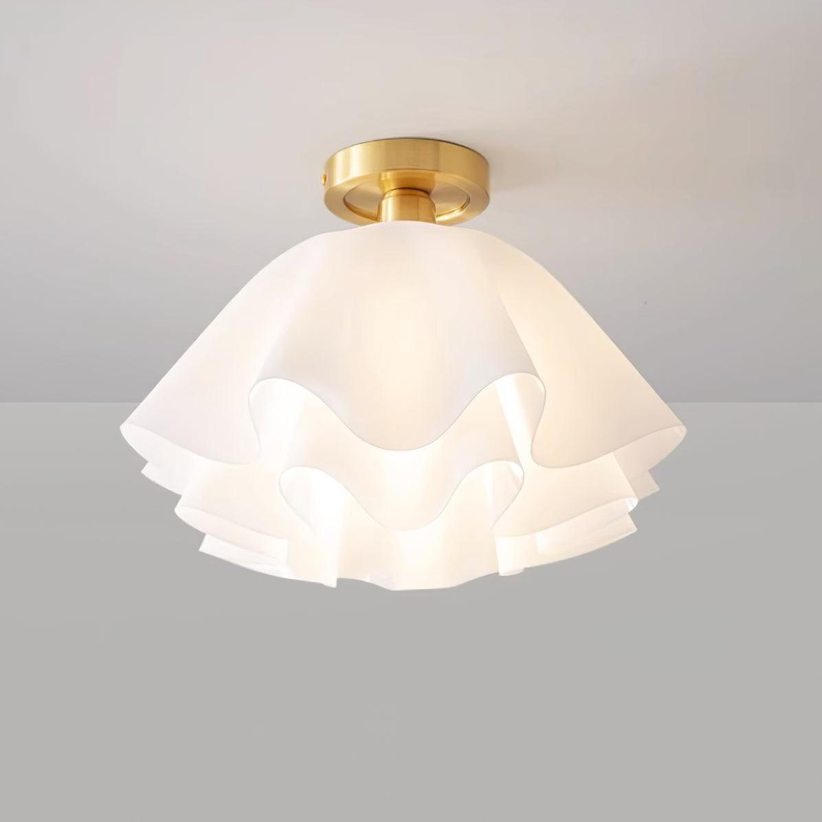 Deckenlampe mit gefaltetem Design aus Kupfer für Wohnzimmer und Schlafzimmer