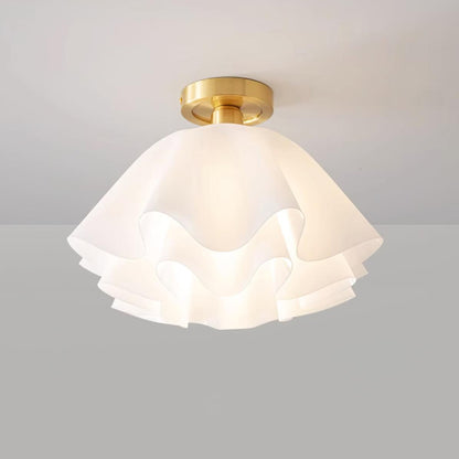 Deckenlampe mit gefaltetem Design aus Kupfer für Wohnzimmer und Schlafzimmer