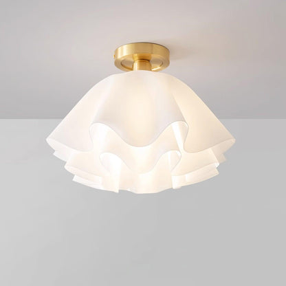 Deckenlampe mit gefaltetem Design aus Kupfer für Wohnzimmer und Schlafzimmer