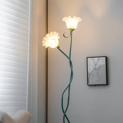 Calla Blumen Stehlampe mit Metallrahmen und LED-Fassung für Wohn- und Schlafzimmer