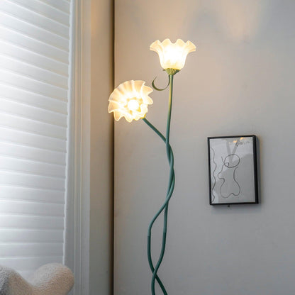 Calla Blumen Stehlampe mit Metallrahmen und LED-Fassung für Wohn- und Schlafzimmer