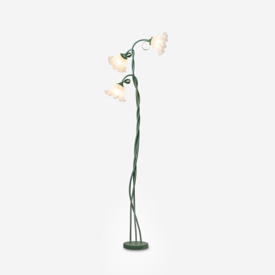 Calla Blumen Stehlampe mit Metallrahmen und LED-Fassung für Wohn- und Schlafzimmer