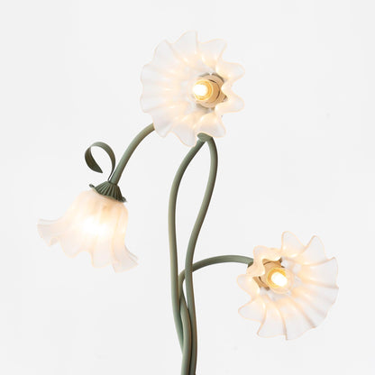 Calla Blumen Stehlampe mit Metallrahmen und LED-Fassung für Wohn- und Schlafzimmer