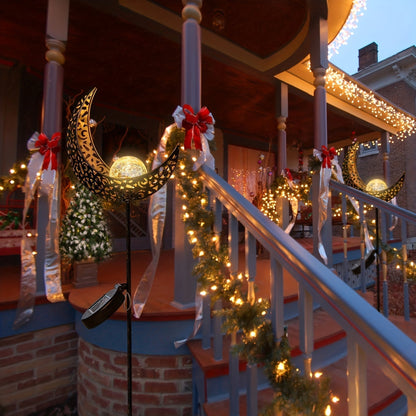 Solarbetriebene Gartenlampe mit Glasdesign und Metallgehäuse für Außenbereiche