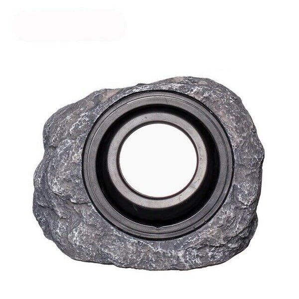 Solar-LED-Gartenlampe in Steinoptik mit verstellbarem Lampenkopf für Außenbereiche