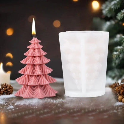3D Silikonform für handgemachte Kerzen mit Elch-, Tannenbaum- und Schneeflockenmotiven