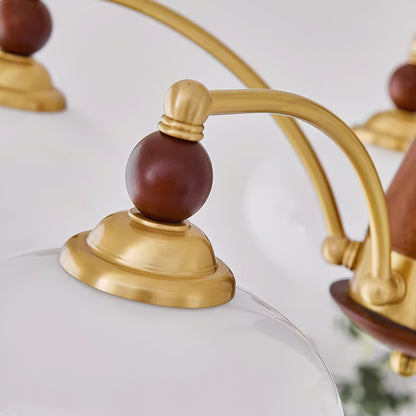 Retro Hängelampe mit Holz- und Metallakzenten für Esszimmer und Wohnzimmer