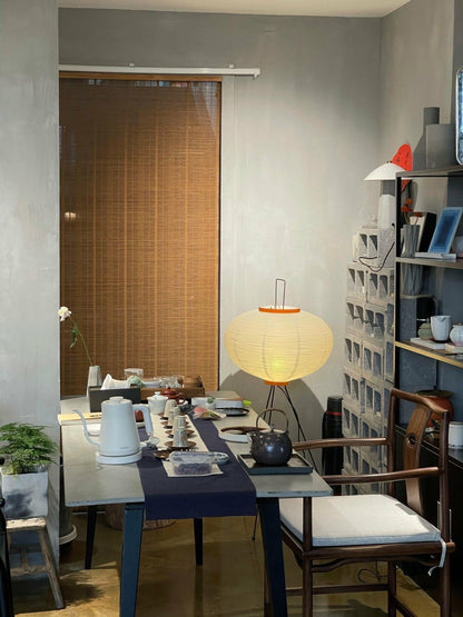 Reispapier Stehlampe mit Metallrahmen für Wohn- und Schlafzimmer