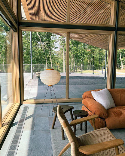 Reispapier Stehlampe mit Metallrahmen für Wohn- und Schlafzimmer